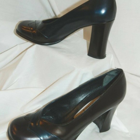 Pura Lopez High Heel Round Toe Pumps in Multi-Colored Shimmering Leather  US 6 - Picture 12 of 13